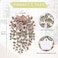 Briful Faux Hanging Plants 17 Artificial String of Heart Vines with Semicircle Wall Mount Planter Fake Draping Plants for Home Office Room Shelf Wall Hanging Decor
