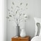 Krissing 3 Pcs Faux Greenery Stems 37 Tall Fake Ficus Twig Stems Plants Artificial Greenery Stems Branches for Vase Indoor Office Desk Home Spring Table Decor