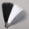 Ureymx Faux Pampas Grass Decor 177 Inch 6pcs Artificial Pampas Grass Fluffy Home Decor Short Vase Room Decor pompous Grass Flower Arrangement for Boho Home Wedding Decoration BlackWhiteGrey