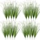 FeiLix 20PCS Artificial Plants OutdoorArtificial Shrubs Fake Tall GrassArtificial Faux Greenery StemsFake Plants Artificial Grass Plant Onion Grass UV Resistant for Indoor Decor 20 Green