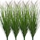LUZOGA 12Pcs Artificial Grass Plants Faux Shrubs Wheat Grass Artificial Tall Grass Fake Plants for Outdoor DecorArtificial Greenery Stems Weed for Room Indoor Home DecorGreen Red Tail