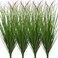 LUZOGA 12Pcs Artificial Grass Plants Faux Shrubs Wheat Grass Artificial Tall Grass Fake Plants for Outdoor DecorArtificial Greenery Stems Weed for Room Indoor Home DecorGreen Red Tail