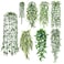 Der Rose 8Pcs Fake Plants Hanging Artificial Ivy Vine Faux Eucalyptus Hanging Plants for Home Boho Wall Shelf Indoor Outdoor Decor White Pots