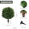 InnovLeaf 22T Artificial Cedar Topiary Ball Tree 2 Pack Outdoors Artificial Shrubs Faux Plants Uv Rated Perfect for Outdoor Indoor Easy to Install