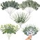 FENYUAN Eucalyptus Stems Bulk 60 Pcs 4 Kinds Mixed Artificial Silver Dollar Eucalyptus Leaves Bundle Faux Greenery Branches for Wedding Vase Bouquet Floral Arrangement Centerpiece Home Decor