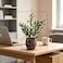 Ainuowei 177 Small Boho Artificial Olive Plant Faux Greenery in Brown Handwoven Rattan Basket Ideal for Office Desk Kitchen Shelf Home Decor