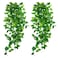 DomeStar 2PCS Fake Vines Fake Pothos Hanging Plants Ivy Vines Artificial Greenery for Home Kitchen Wall Decor Aesthetic Home Decor No Baskets