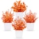 Der Rose 4 Pack Fall Fake Plants Mini Artificial Greenery Potted Plants Fall Decorations for Home Decor Indoor Office Table Room Farmhouse Bathroom Fall Decor