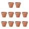 OUNONA 10Pcs Terracotta Pot Clay Ceramic Pottery Planter Cactus Flower Pots Succulent Nursery Small Pots 18 x 16 Inch