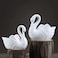 Xesagsnv White Swan Succulent Planter Porcelain Candle Holder 2 Pack