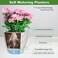 Vanslogreen Plant Pots 7656555 Inch Self Watering Planters Pots for Indoor Plants with Drainage Hole for Succulents African Violet Matte White