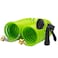 AUTOMAN EVA Recoil Garden Hose 25ft Includes 7 Pattern Spray NozzleCurly Water Hose 25 FootWatering Hose CoilRetractableCorrosion Resistant Garden Coil HoseGreen