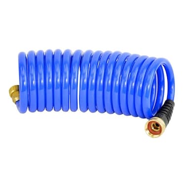 HoseCoil 38 inch ID Self Coiling Garden RV Marine Outdoor Water Hose 15 Blue