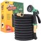 Flexi Hose Expandable Garden Hose with 8 Function Nozzle 100FT Lightweight Retractable Garden Hose Water Hose NoKink Flexibility 34 Inch Solid Brass Fittings and Double Latex Core