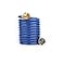 FUNJEE EVA Coil Garden Hose for Gardener Retractable Self Coiling Hoses with 34 GHT Solid Brass Fittings Kink Free and Flexible for Home and Garden Yard 10FT Blue