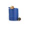 FUNJEE EVA Coil Garden Hose for Gardener Retractable Self Coiling Hoses with 34 GHT Solid Brass Fittings Kink Free and Flexible for Home and Garden Yard 10FT Blue