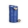 FUNJEE EVA Coil Garden Hose for Gardener Retractable Self Coiling Hoses with 34 GHT Solid Brass Fittings Kink Free and Flexible for Home and Garden Yard 15FT Blue