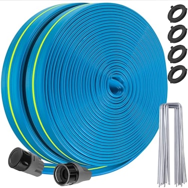 Winisok Sprinkler Hose 25FT Heavy Duty Watering Hoses Efficient Irrigation Tubing for Garden Lawn Sprinklers System with 10 Pack Staples