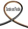 EADUTY Hybrid Lead In Garden Hose 58 IN x 10 FT Heavy Duty Lightweight Flexible with Rotatable Grip Handle and Solid Brass Fittings GrayOrange