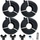 AMRITA Soaker Hose KIT12inch 15ft 5Pack Rubber Garden Hose 70 Water SavingBlack Heavy Duty Soaker Hose For Garden LawnGarden Raised Beds1215FTX4