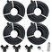 AMRITA Soaker Hose KIT12inch 15ft 5Pack Rubber Garden Hose 70 Water SavingBlack Heavy Duty Soaker Hose For Garden LawnGarden Raised Beds1215FTX4