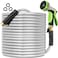 Wabolay Metal Garden Hose 25 ft Stainless Steel Water Hose Heavy Duty with 10 Way NozzleFlexible Lightweight Durable No Kink Tangle Hoses Pipe Strong 34 Solid Brass Fitting for Outdoor Yard