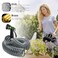 YESTAR Coil Hose 50FT EVA Coil Garden Hose With 34 Brass Connector Coiled Water Hose Lightweight And No Kink Includes 7 Patterns Spray Nozzle For Outdoors Lawn Watering Car Washing