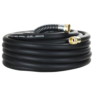 Guitrees 25FT 34 Heavy Duty Rubber Garden Hose 300psi Working 1000psi Burst HotCold Water FiveLayered Braiding for Durability Versatile for Gardening Agriculture ConstructionBlack