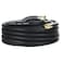 Guitrees 25FT 34 Heavy Duty Rubber Garden Hose 300psi Working 1000psi Burst HotCold Water FiveLayered Braiding for Durability Versatile for Gardening Agriculture ConstructionBlack