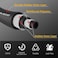 Guitrees 25FT 58 Heavy Duty Rubber Garden Hose 300psi Working 1000psi Burst HotCold Water FiveLayered Braiding for Durability Versatile for Gardening Agriculture ConstructionBlack