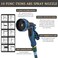 Slotred Heavy Duty NonExpanding Garden Hose 100ft Durable Reinforced Water Hose with LeakProof Construction KinkResistant TPV material 10Function Spray Nozzle 34 Connector Portable Strap100FT