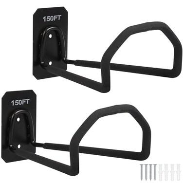 PeoMev 2pcs Heavy Duty Hose Hanger Wall Mount Water Hose Holders for Outside Sturdy Hose Stand for Garden Hose Storage and Extension Cords 2pcs
