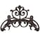 MyGift Brown Heavy Duty Cast Iron Outdoor Garden Hose Hanger Wall Mounted Water Hose Holder Reel with Vintage Scrollwork Design