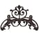MyGift Brown Heavy Duty Cast Iron Outdoor Garden Hose Hanger Wall Mounted Water Hose Holder Reel with Vintage Scrollwork Design