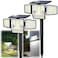 HAARAY Solar Outdoor Lights with Stakes 2500LM 180 PIR Motion Sensor 360 Wide Angle Illumination InGround or Wall Mount IP65 Waterproof 3 Modes 236 LEDs Security Flood Light 2 Pack