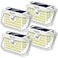 WELALO Solar Motion Sensor Lights Outdoor 3 Modes4 Pack188 LED 270 Wide Angle Lighting Security Solar Powered Wall Lights IP65 Waterproof Flood Lights for Fence Porch Yard PatioWhite