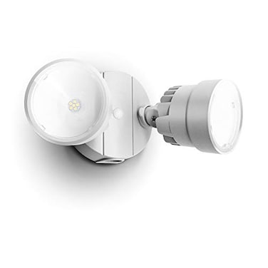 LUTEC P6221W 2000 Lumen 18 Watt 28 LED DualHead Flood Light Outdoor Waterproof Exterior Security Wall Light for Patio GardenYardWhite