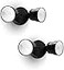 LUTEC 2 Packs P6221B 2000 Lumen 18 Watt 28 LED DualHead Flood Light Outdoor Waterproof Exterior Security Wall Light for Patio GardenYardBlack