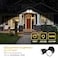 LUTEC 2 Packs P6221B 2000 Lumen 18 Watt 28 LED DualHead Flood Light Outdoor Waterproof Exterior Security Wall Light for Patio GardenYardBlack