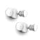 LUTEC 2 Packs P6221B 2000 Lumen 18 Watt 28 LED DualHead Flood Light Outdoor Waterproof Exterior Security Wall Light for Patio GardenYardWhite