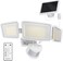 Ensenior 5 Motion Sensor Modes Solar Security Light 1800LM 270 Wide Angle 3 Heads LED Flood Lights IP65 Waterproof Wall Lights Separate Solar Panel Remote Control Solar Lights Outdoor
