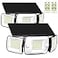 intelamp Solar Flood Lights Outdoor Waterproof 6000mAh 1200LM Solar Powered Dual Motion Sensor LED Lighting Dusk to Dawn Security Floodlight Exterior with Remote for Outside Garden House Patio