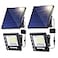 intelamp 4400mAh Solar Flood Lights 2 Pack Outdoor Solar Security Light Dusk to Dawn Auto OnOff IP65 Waterproof Solar Powered Lights for Porch Balcony Yard Garage Barn Garden