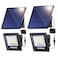 intelamp 4400mAh Solar Flood Lights 2 Pack Outdoor Solar Security Light Dusk to Dawn Auto OnOff IP65 Waterproof Solar Powered Lights for Porch Balcony Yard Garage Barn Garden