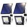 intelamp 4400mAh Solar Flood Lights 2 Pack Outdoor Solar Security Light Dusk to Dawn Auto OnOff IP65 Waterproof Solar Powered Lights for Porch Balcony Yard Garage Barn Garden