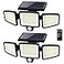Tuffenough Solar Outdoor Lights 2500LM 210 LED Security Lights with Remote Control3 Heads Motion Sensor Lights IP65 Waterproof270 Wide Angle Flood Wall Lights with 3 Modes2 Packs