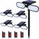 EMANER Outdoor Motion Lights Solar Powered Solar Flood Lights Stay On or Motion OnOff 3Mode Dusk to Dawn Security Solar Light Cordless Landscape Spotlights for Path Yard Walkway 4Pack