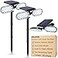 EMANER Motion Solar Lights Outdoor Solar Floodlight Stay On or Motion Sensor Mode Dusk to Dawn Security Light Landscape Spotlights for Garage Fence Driveway Solar Powered 2Pack