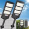EWIQIRAO Solar Lights Outdoor Waterproof 2 Pack Solar Flood Light Outdoor Motion Sensor LED 6500K Security Light Remote Street Lights Dusk to Dawn Wall Mount for Yard Parking
