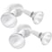 LUTEC 2 Pack Adjustable Twin Par Holder Outdoor Flood Lights Switch Controlled Security Lights Floodlights Fixture Waterproof Exterior Max 300 Watt Par38 Flood Light for Garage Yard PorchWhite